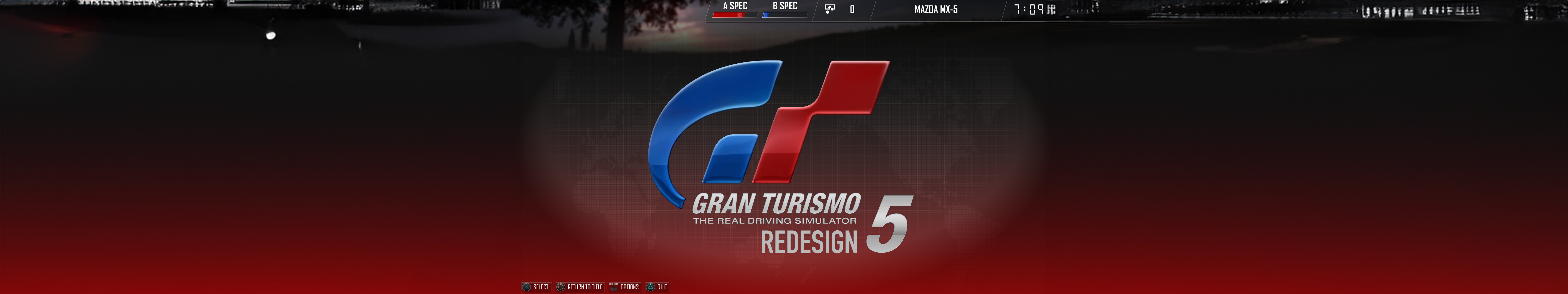 Gran Tursimo 5 Menu UI Redesign screenshot